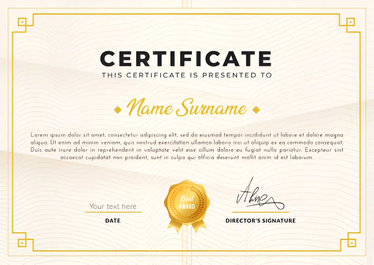 certificate